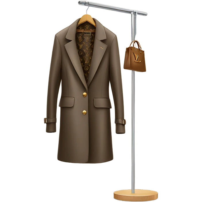 A Louis Vuitton dress on a coat hanger emoji