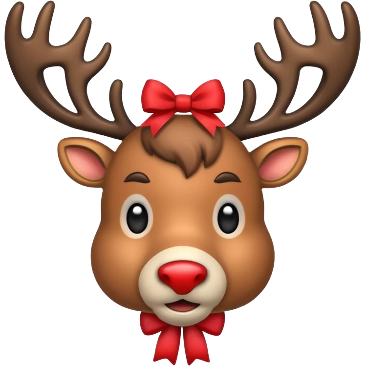 Egy rénszarvas kés masnival a nyakában emoji