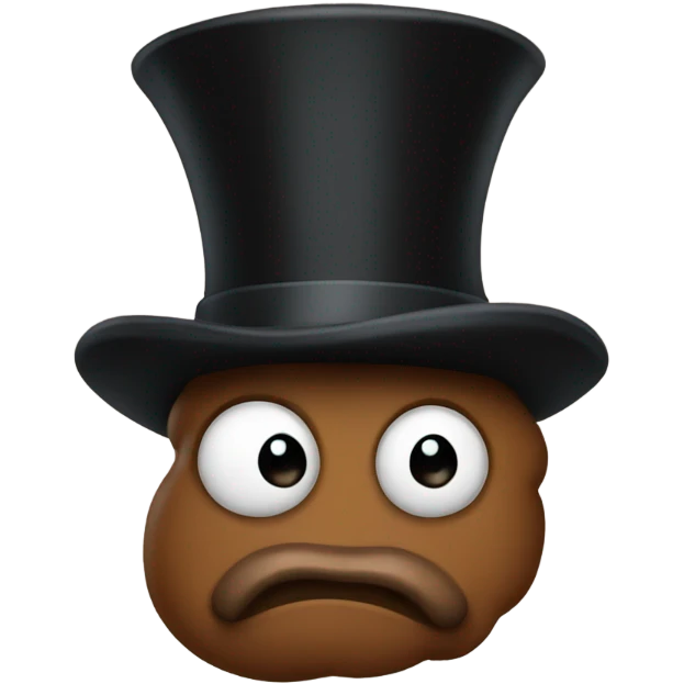 poop with top hat emoji