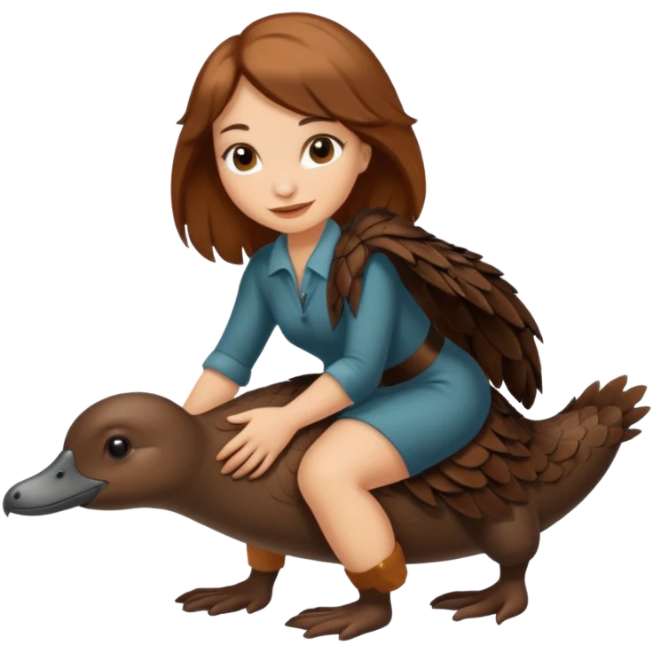 woman with platypus emoji