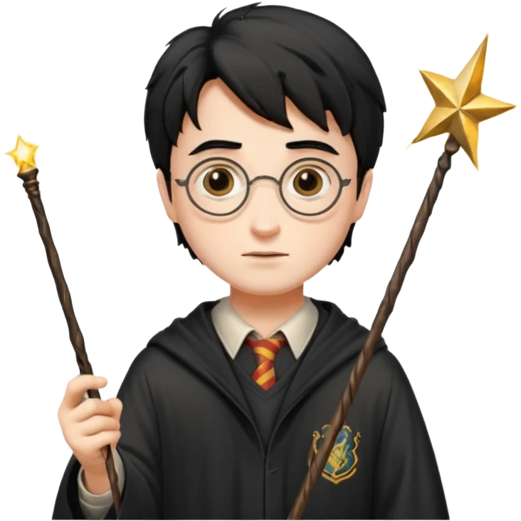 harry potter with magic wand emoji