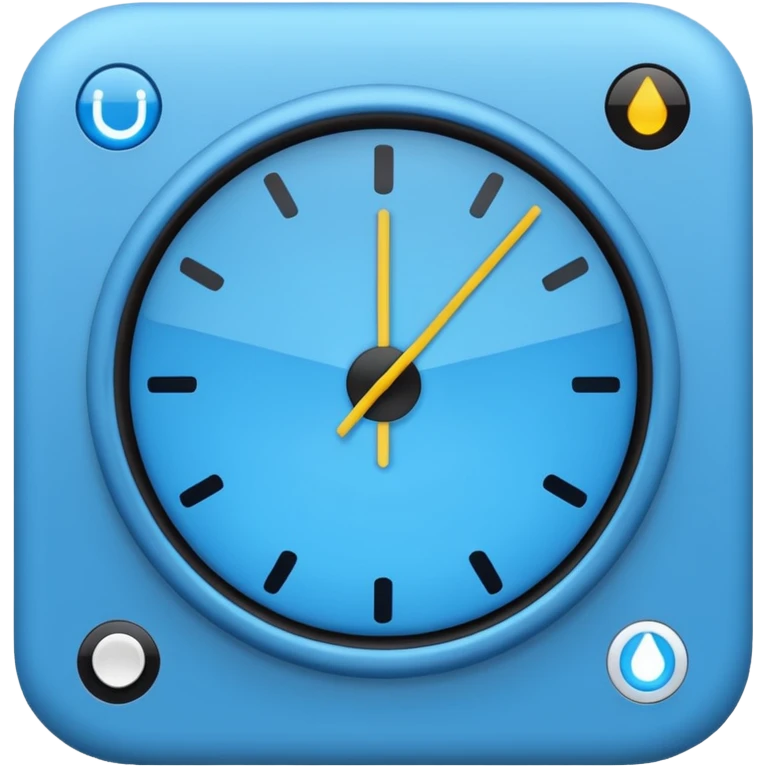 Focused Timer" (Blue Minimalist) emoji
