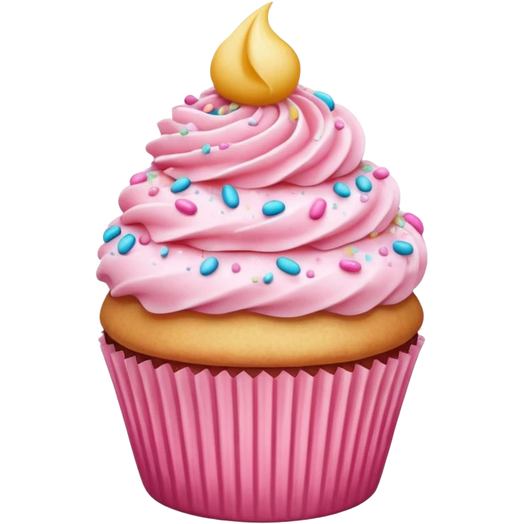 Cupcake with pink icing emoji