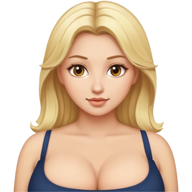 Women with big boobs and blonde hair emoji