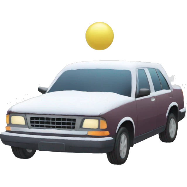 car in snow emoji