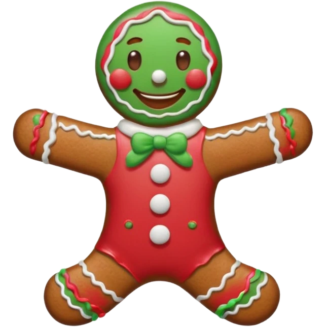 gingerbread man emoji