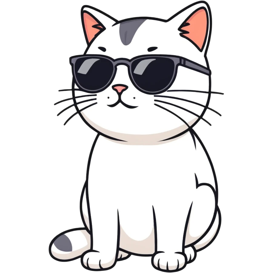 Cat with sunglasses emoji