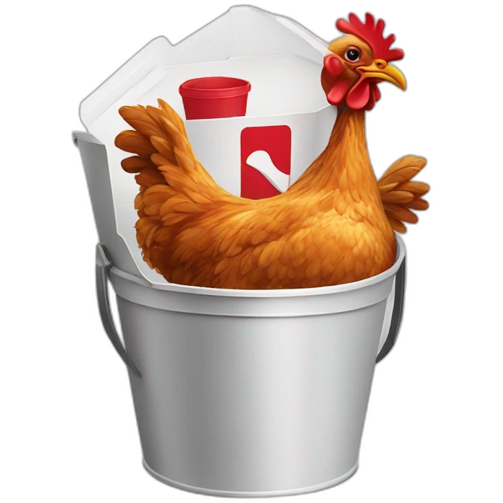 KFC bucket with chicken emoji