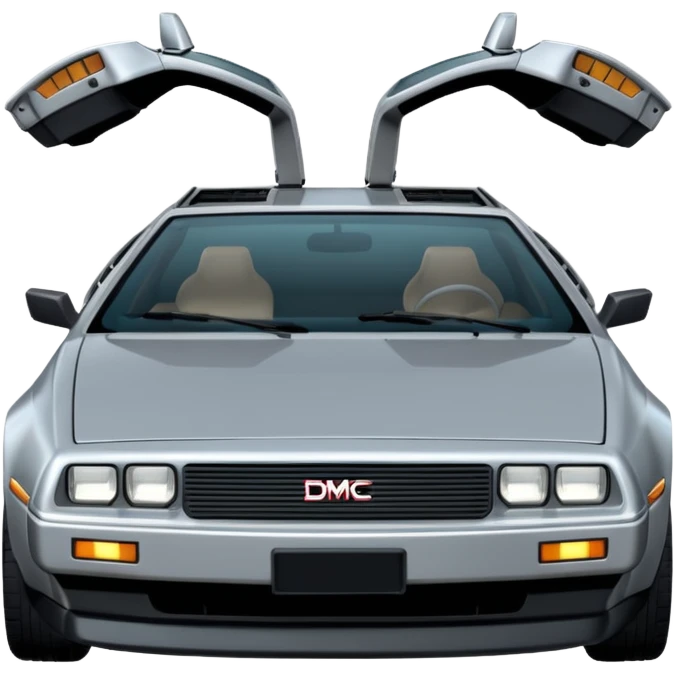 Silver DMC 12 Delorean emoji