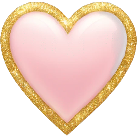 Light pink heart with gold sparkles emoji