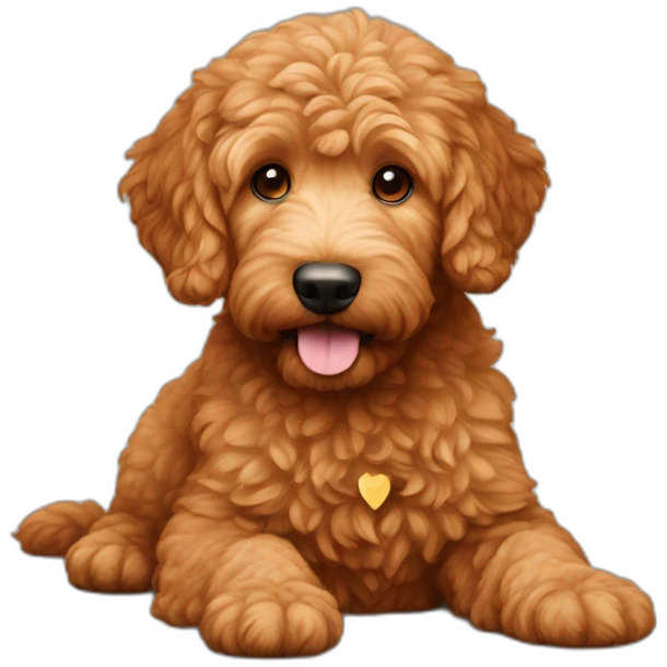 red mini golden doodle emoji