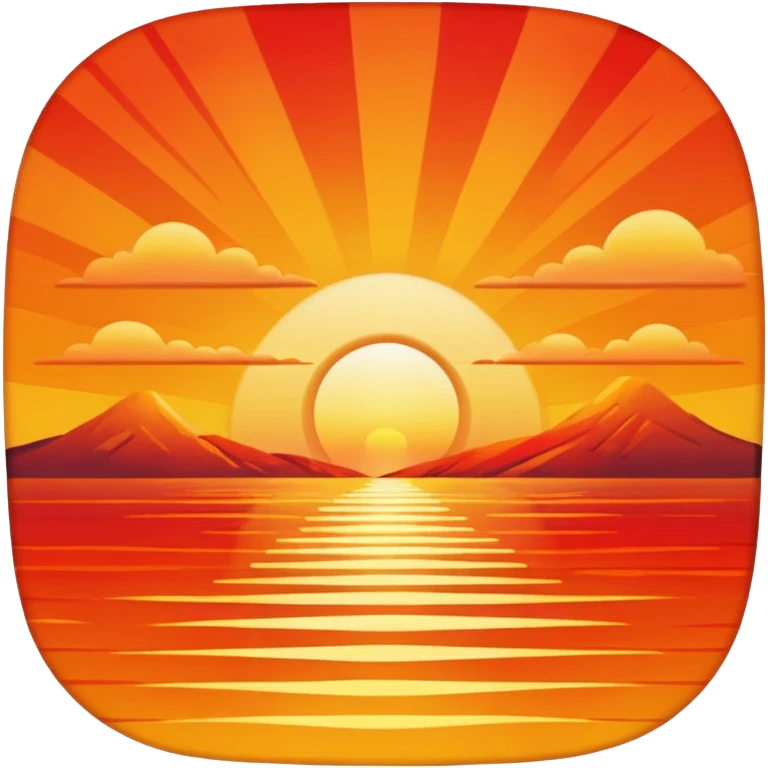 Sunset orange real emoji
