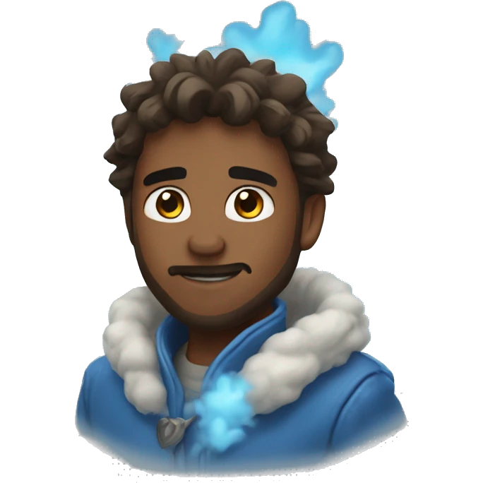 Blizzard-blue heart emoji
