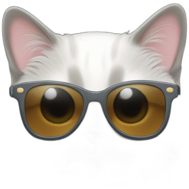 munchkin cat deep grey with sunglasses emoji