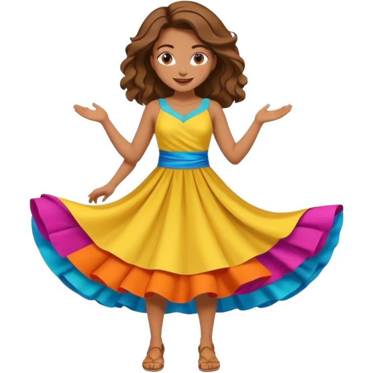 female hero for sustainable fashion full body emoji