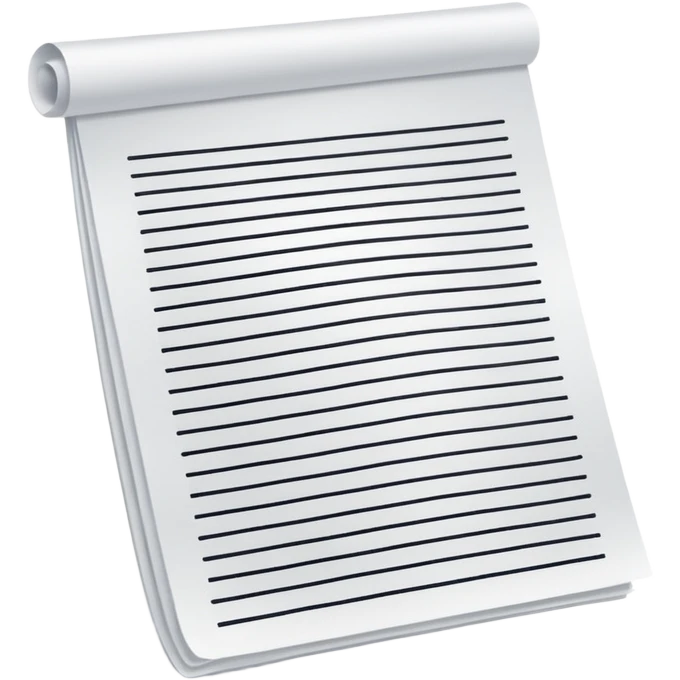 floating lined sheet of paper emoji