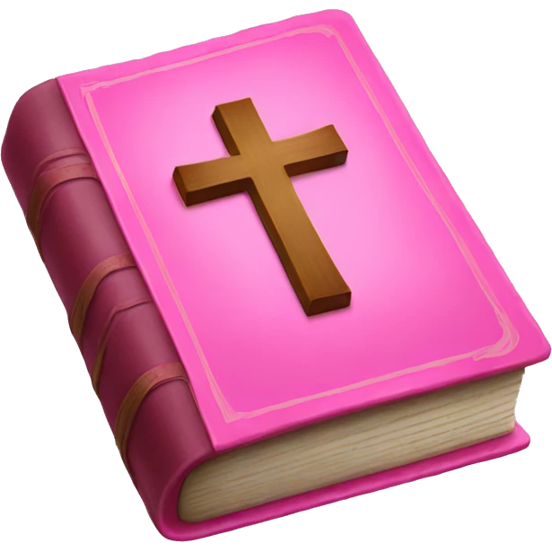 Pink bible emoji