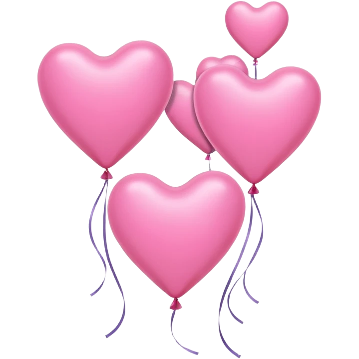 pink heart balloons emoji