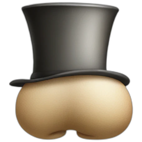 Buttocks with a top hat emoji
