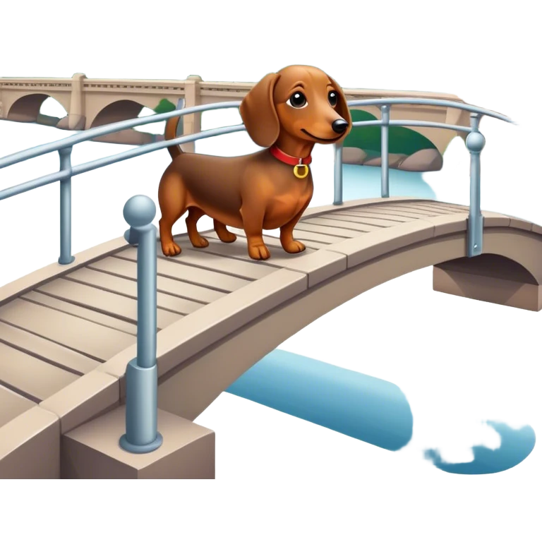 dachshund bridge emoji