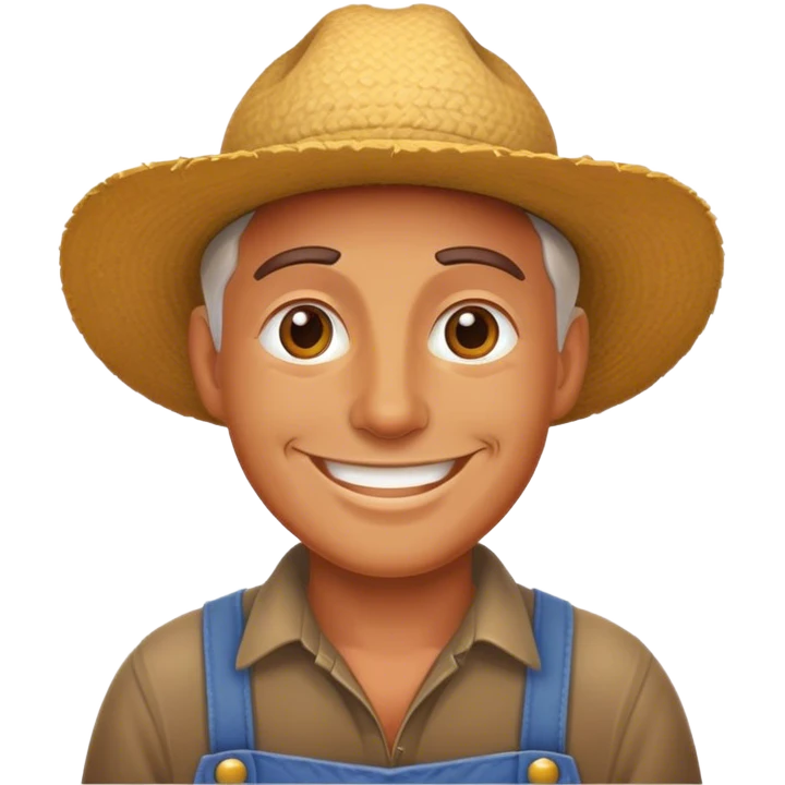 Farmer happy emoji
