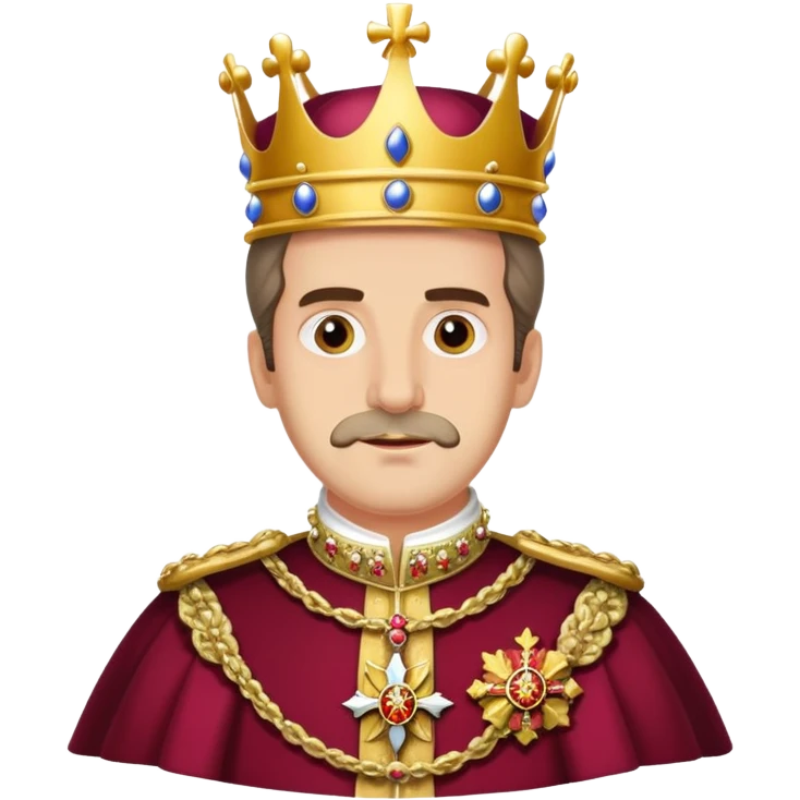 Carlos I of Spain, Habsburg king with crown and royal attire, prominent jaw emoji