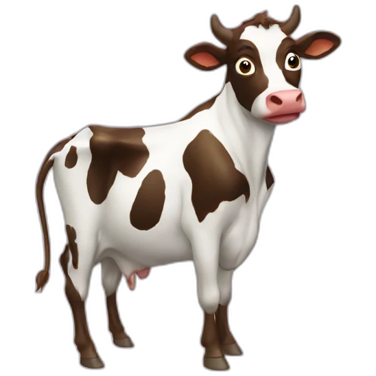 Spider-Man as a cow emoji