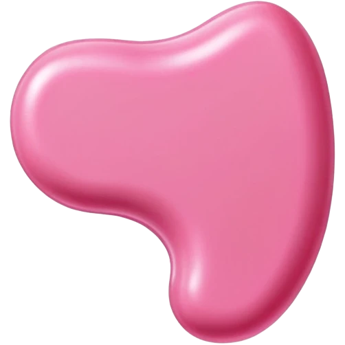 a piece of bright pink bubble gum, chewy candy, pink chewing gum emoji