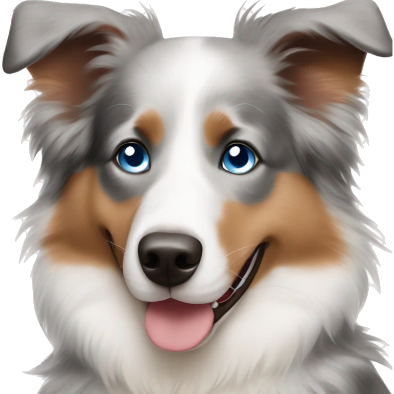 australian shepard with blue eyes emoji