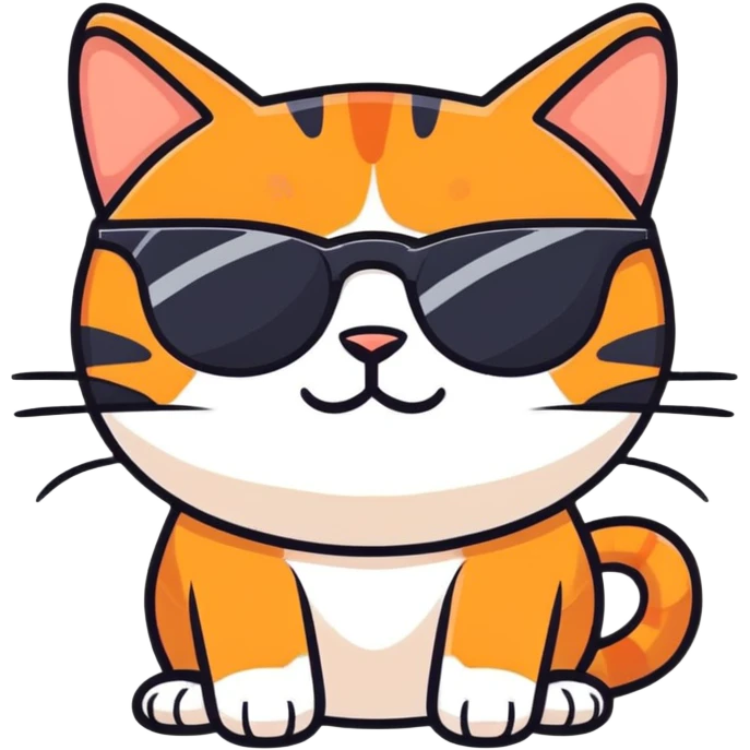 Ginger Cat with sunglasses emoji
