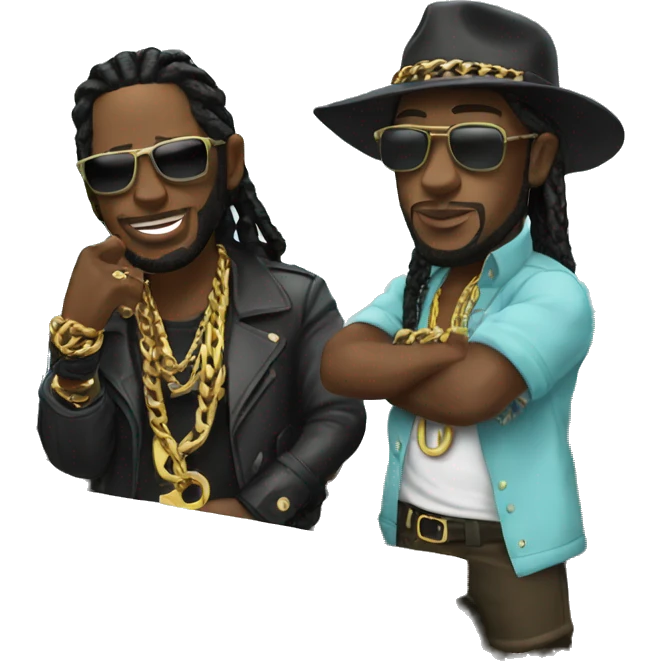 Two chainz on a boat emoji