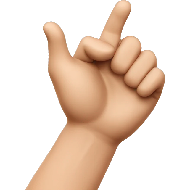 Heart Hand Gesture 3D emoji