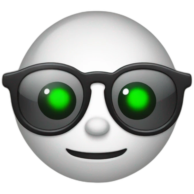 Leukocyte with black glasses emoji