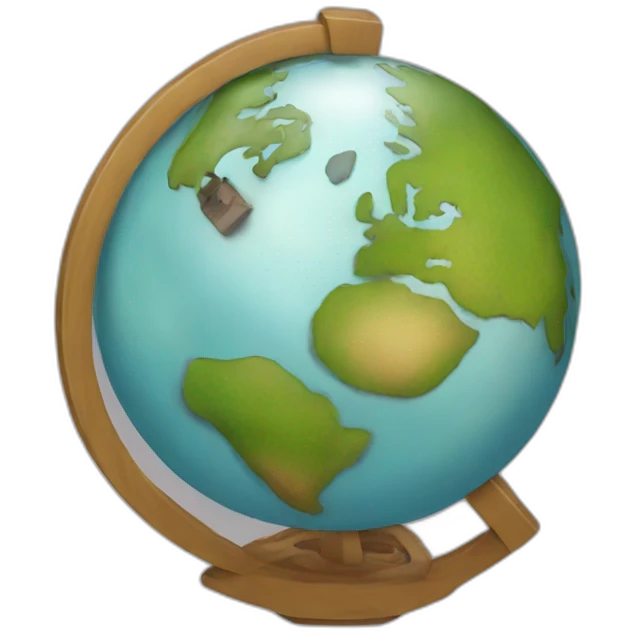 Globe with Jesus in middle emoji
