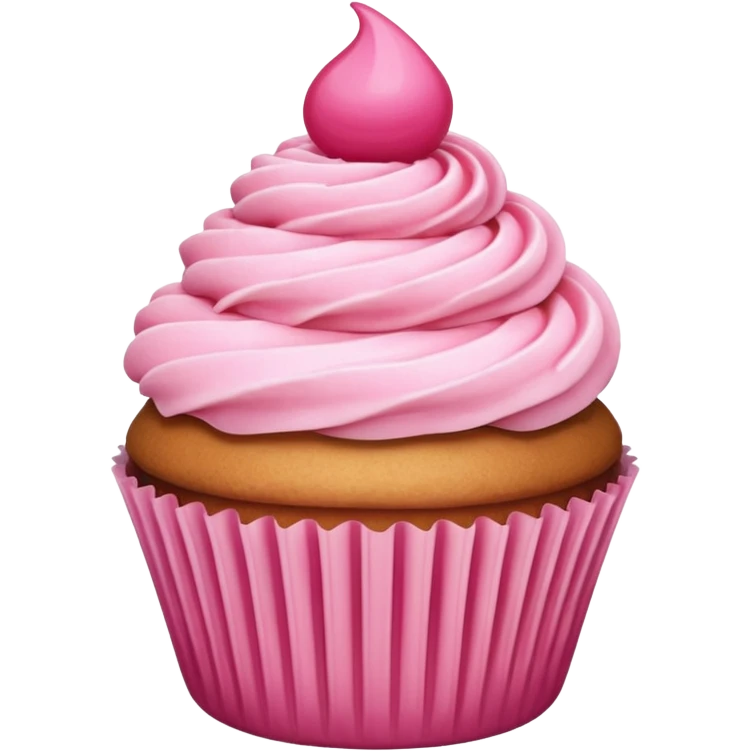 Cupcake with pink icing emoji