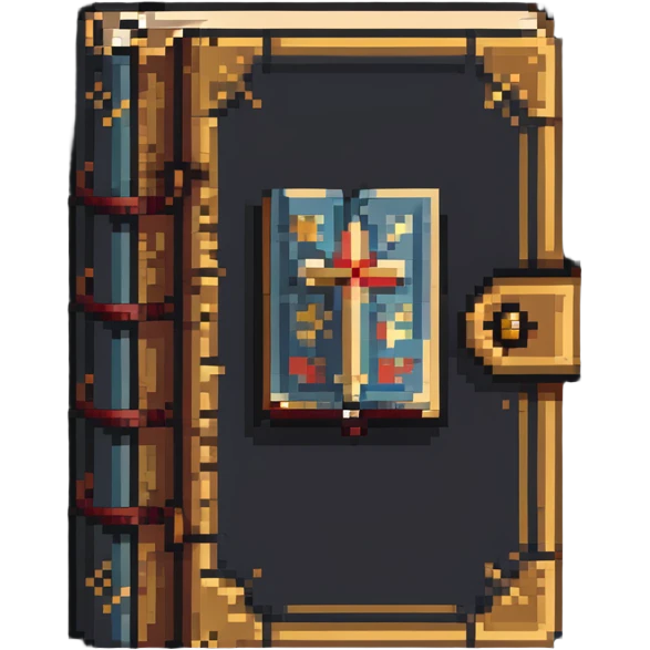 Ancient book with clasp emoji