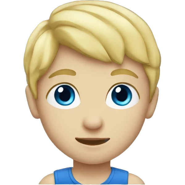 Blonde blue eyed small boy emoji
