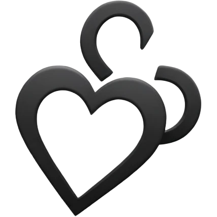 Heart and star black  emoji