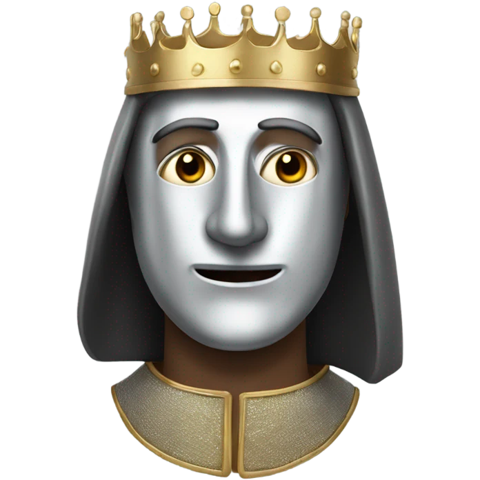 King Baldwin IV of Jerusalem with silver face mask emoji