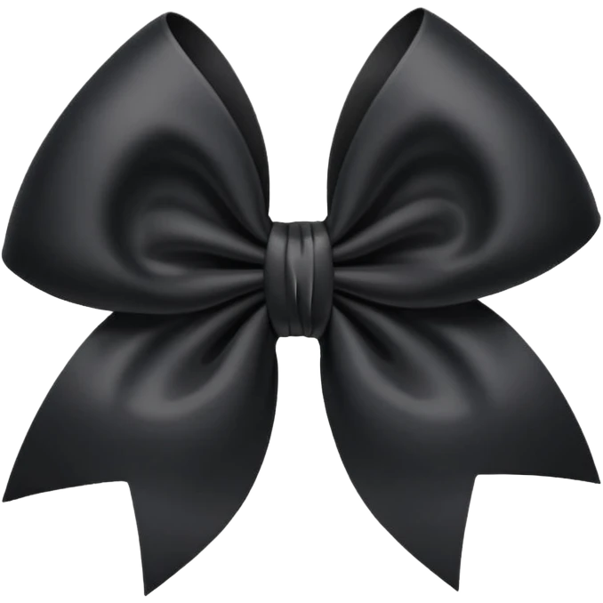 Black and silky cute astehtic bow emoji
