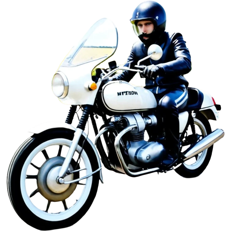 Питон на мотоцикле в виде призрачного гонщика emoji