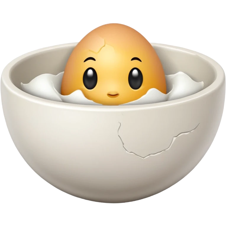 egg in bowl,  emoji