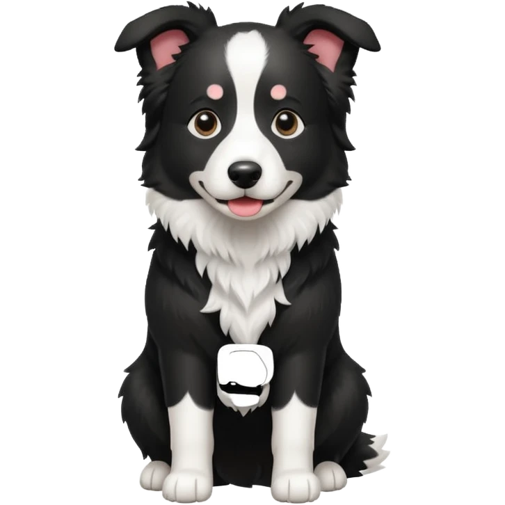 a full body of cute border collie emoji