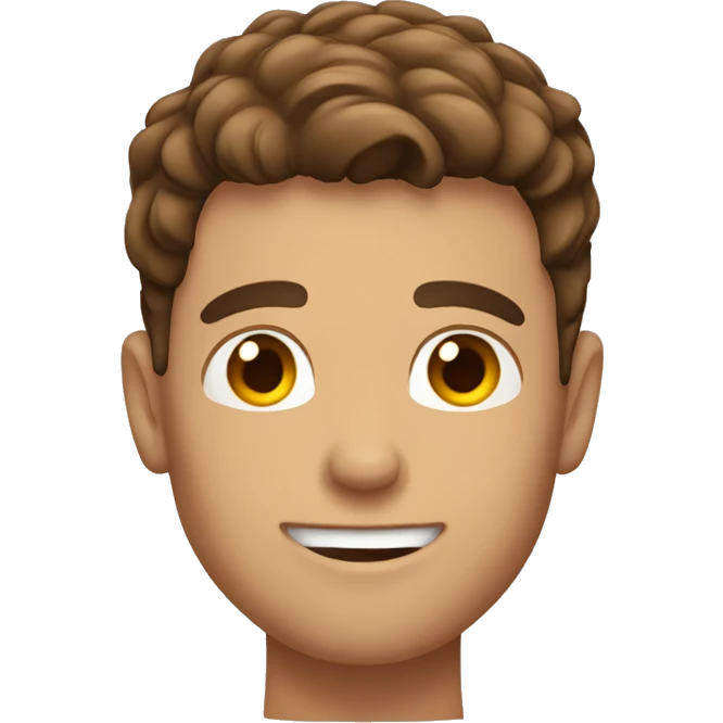 Guy with brown hair and abs emoji