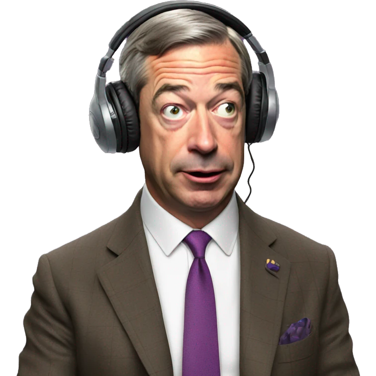 Nigel Farage listening to music  emoji