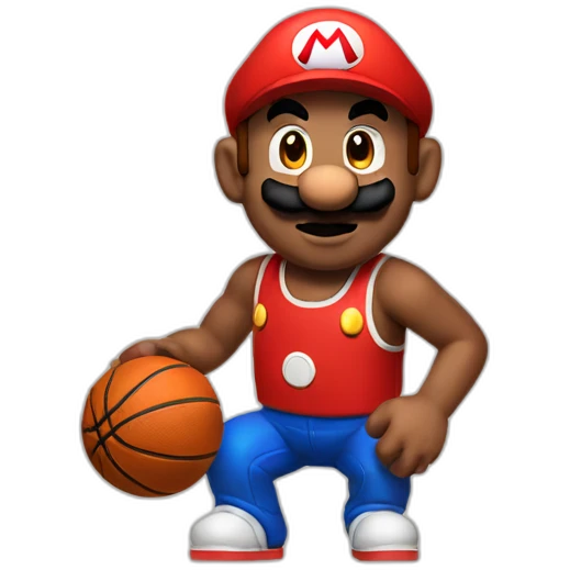 mario playing basketball emoji