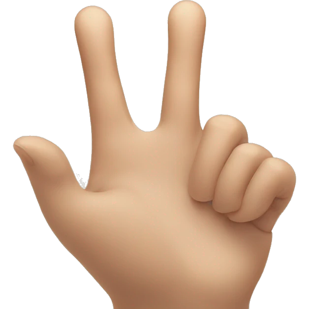 index finger pointed up, but another points on it, and another one, and so on emoji