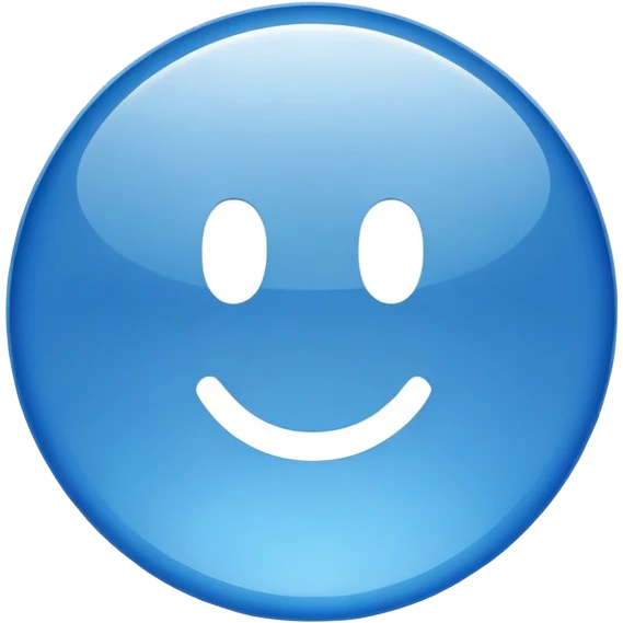 Blue button emoji
