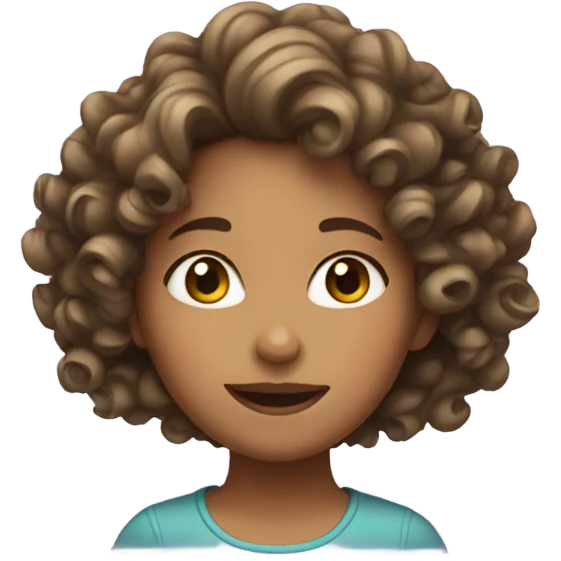 girl with curly hair  emoji