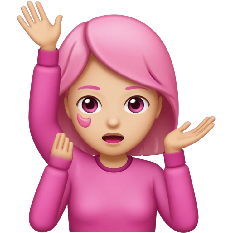 Throwing up pink  emoji
